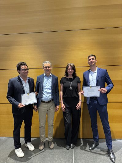 Manuel Wolf, Prof. Dr. Kaiser (Vorstand BU Alumni), Nicola Lehnert (Vorstand BU Alumni), Jens Lübbehüsen